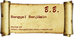 Bengyel Benjámin névjegykártya
