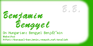 benjamin bengyel business card